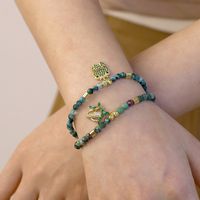 Ins Style Cactus Frog Natural Stone Beaded Inlay Zircon Bracelets 1 Piece main image 3