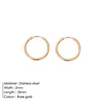Moda Simple Pendientes De Acero De Titanio Chapado En Oro 316l Al Por Mayor Nihaojewelry sku image 6