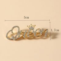 Fashion Crown Alloy Hollow Out Rhinestones Women's Brooches 1 Piece main image 5