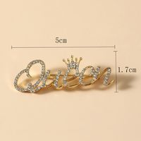 Moda Corona Aleación Ahuecar Diamantes De Imitación Mujeres Broches 1 Pieza main image 1