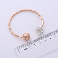 Casual Sparkly Stainless Steel Zircon Bangle 1 Piece main image 3