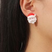 جذاب بابا نويل الراتنجات الاصطناعية امرأة ترصيع الأذن 1 زوج main image 1
