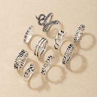 Fashion Star Moon Snake Alloy Unisex Rings 9 Pieces main image 3