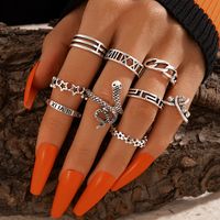 Fashion Star Moon Snake Alloy Unisex Rings 9 Pieces main image 1