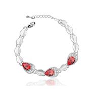 Fashion Water Droplets Alloy Chain Artificial Crystal Women's Bracelets 1 Piece main image 6