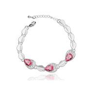 Fashion Water Droplets Alloy Chain Artificial Crystal Women's Bracelets 1 Piece main image 2