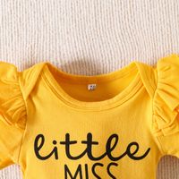 Fashion Sunflower Letter Printing Cotton Baby Clothing Sets main image 8