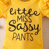 Fashion Sunflower Letter Printing Cotton Baby Clothing Sets main image 5