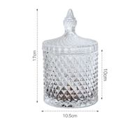 Crystal Glass Transparent With Lid Creative Storage Jar sku image 5