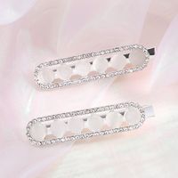 Fashion Geometric Alloy Diamond Opal Hair Clip 2 Pieces sku image 1