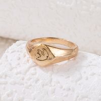 Simple Style Geometric Alloy Plating Women's Rings main image 2