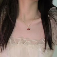 Fashion Cherry Copper Plating Pendant Necklace 1 Piece main image 3