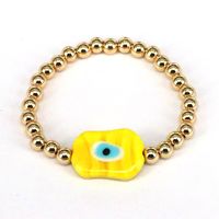 Fashion Eye Glass Copper Beaded Gold Plated Bracelets 1 Piece main image 6