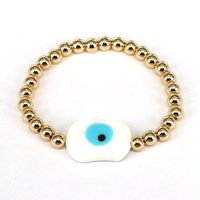 Fashion Eye Glass Copper Beaded Gold Plated Bracelets 1 Piece main image 8