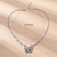 Fashion Butterfly Alloy Pearl Women's Pendant Necklace 1 Piece main image 2