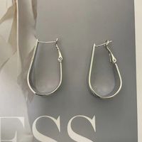 Simple Style U Shape Alloy Plating Women's Earrings 1 Pair main image 3