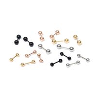 Simple Style Geometric Solid Color Silver Plating Ear Studs 1 Piece sku image 4