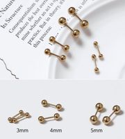 Simple Style Geometric Solid Color Silver Plating Ear Studs 1 Piece main image 4