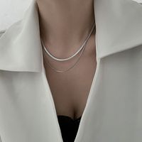 Style Simple Géométrique Acier Au Titane Placage Collier 1 Pièce main image 6