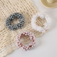 Fashion Solid Color Imitation Pearl Beaded Hair Tie 1 Piece main image 5