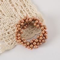 Mode Einfarbig Imitationsperle Perlen Haargummi 1 Stück sku image 3