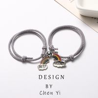 Spaceman Suction Bracelet Pair Small Rubber Band For Boyfriend Smaller Leather Sheath Rainbow Girlfriends Korean Style Student Gift Headband sku image 12