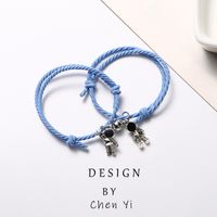 Spaceman Suction Bracelet Pair Small Rubber Band For Boyfriend Smaller Leather Sheath Rainbow Girlfriends Korean Style Student Gift Headband main image 4
