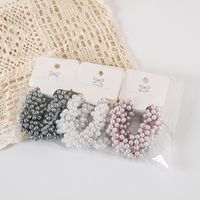 Fashion Solid Color Imitation Pearl Beaded Hair Tie 1 Piece main image 3
