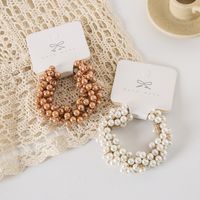 Fashion Solid Color Imitation Pearl Beaded Hair Tie 1 Piece main image 2