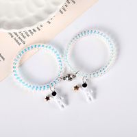Tiktok Same Style Astronaut Magnet Suction Small Rubber Band For Boyfriend Couple Bracelet A Pair Of Mermaid Phone Hair Ring main image 3