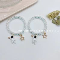 Tiktok Same Style Astronaut Magnet Suction Small Rubber Band For Boyfriend Couple Bracelet A Pair Of Mermaid Phone Hair Ring sku image 4