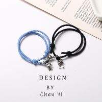 Spaceman Suction Bracelet Pair Small Rubber Band For Boyfriend Smaller Leather Sheath Rainbow Girlfriends Korean Style Student Gift Headband sku image 6