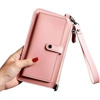 Women's Solid Color Pu Leather Zipper Buckle Wallets main image 4