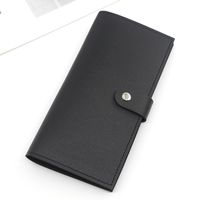 Unisex Solid Color Pu Leather Lock Clasp Wallets sku image 2