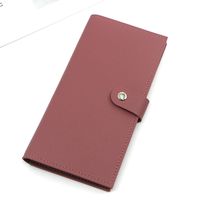 Unisex Solid Color Pu Leather Lock Clasp Wallets sku image 7