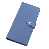 Unisex Solid Color Pu Leather Lock Clasp Wallets main image 4