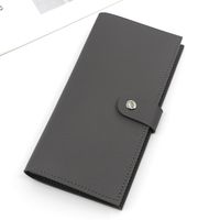 Unisex Solid Color Pu Leather Lock Clasp Wallets sku image 5