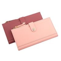 Women's Solid Color Pu Leather Zipper Buckle Wallets main image 3