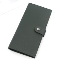 Unisex Solid Color Pu Leather Lock Clasp Wallets sku image 4