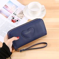 Women's Solid Color Pu Leather Zipper Wallets sku image 2