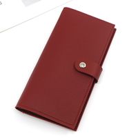Unisex Solid Color Pu Leather Lock Clasp Wallets sku image 3