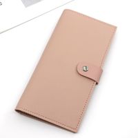 Unisex Solid Color Pu Leather Lock Clasp Wallets sku image 6