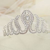 Fashion Crown Alloy Plating Inlay Rhinestones 1 Piece main image 1