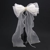 Fashion Bow Knot Cloth Crystal Pearl 1 Piece main image 3
