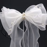 Fashion Bow Knot Cloth Crystal Pearl 1 Piece main image 2