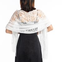 Women's Elegant Solid Color Polyester Yarn Tassel Shawls main image 5