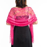 Women's Elegant Solid Color Polyester Yarn Tassel Shawls main image 3