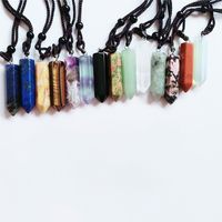 Vintage Style Geometric Synthetic Gemstones Rope Patchwork Necklace 1 Piece main image 5