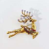 Fashion Elk Alloy Rhinestone Pearl Plating Women's Brooches sku image 1