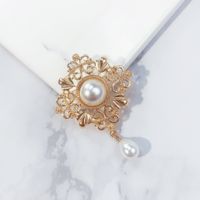 Fashion Geometric Alloy Plating Artificial Pearls Women's Brooches sku image 1